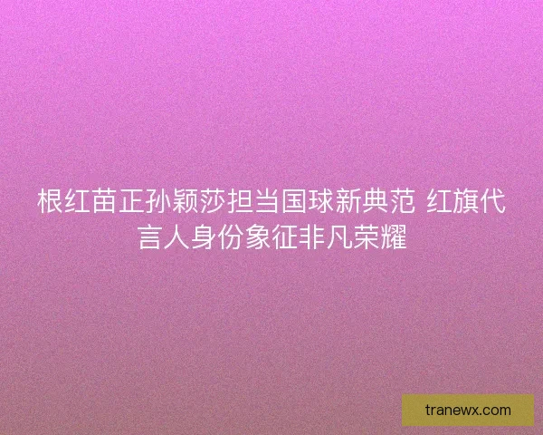 根红苗正孙颖莎担当国球新典范 红旗代言人身份象征非凡荣耀